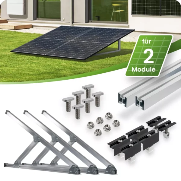Montageset voor balkoncentrale voor tuin, plat dak en muur.