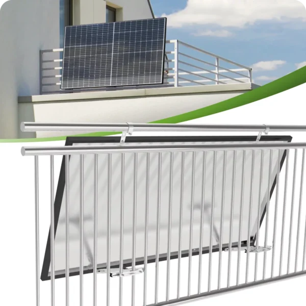 PV-module gemonteerd op een reling