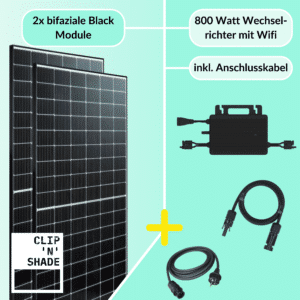 800W balkon power plant set van Würzburg. 860Wp module vermogen met 800W Hoymiles omvormer incl. Wifi.