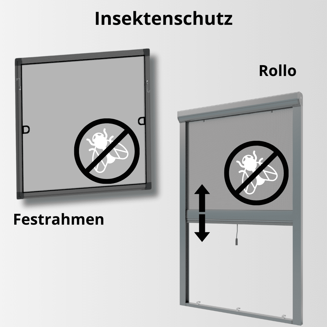 Insectenhor rolgordijn en vast frame - vliegenhor muggenbescherming