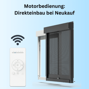 Gemotoriseerde bediening (directe installatie met nieuw rolgordijn)