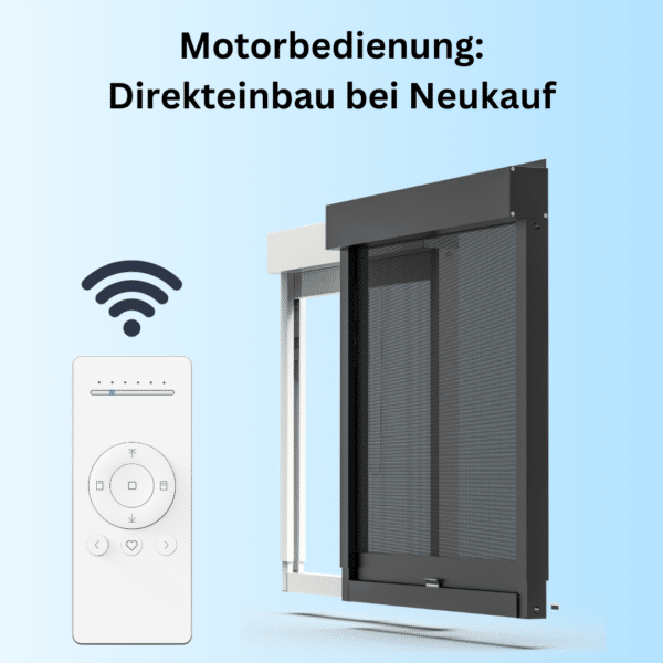 Gemotoriseerde bediening (directe installatie met nieuw rolgordijn)