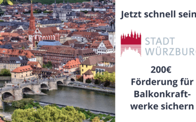 Tot €200 subsidie voor balkoncentrales in Würzburg