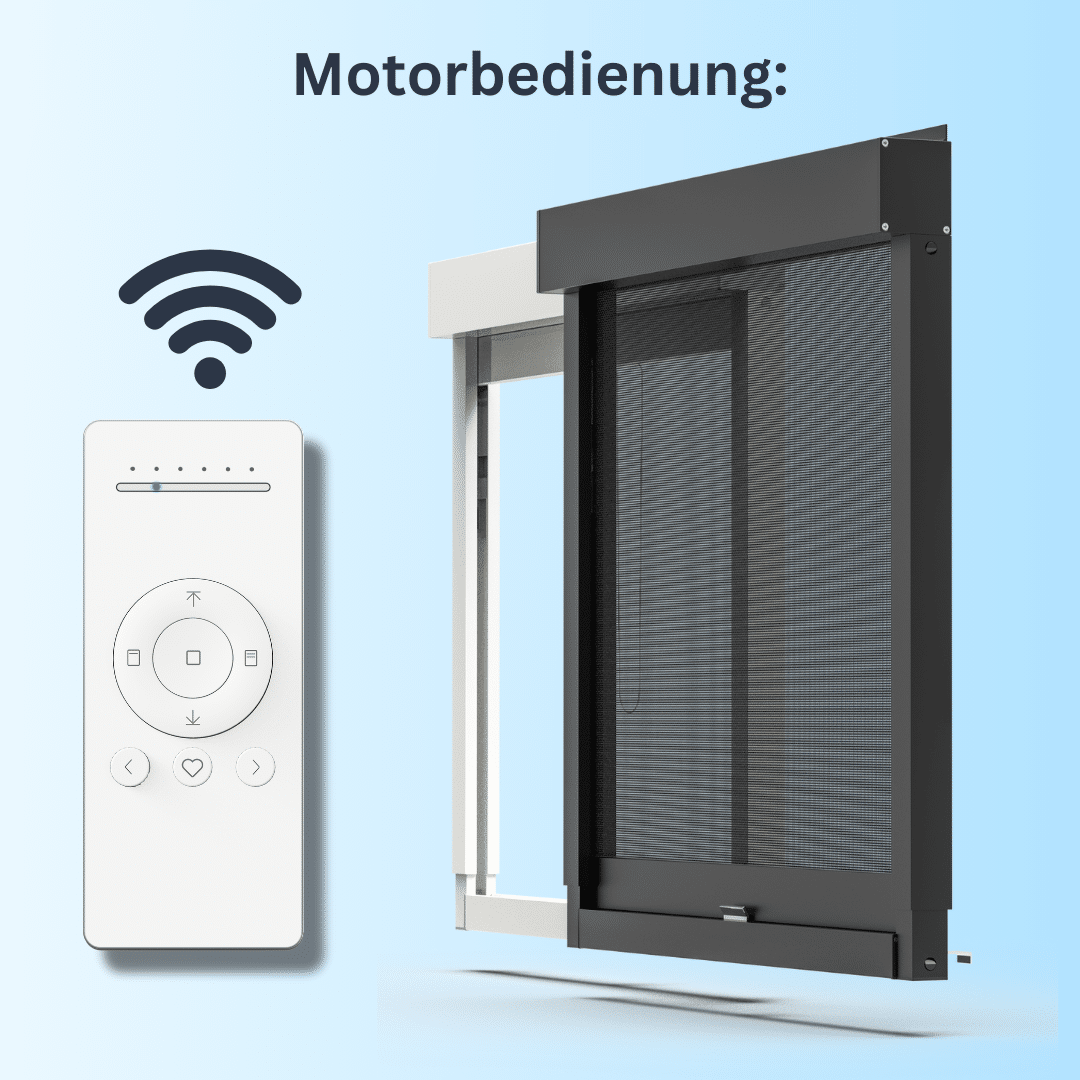 Gemotoriseerde bediening voor buitenrolgordijnen zonder boren