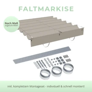 Vouwluifel inclusief bevestigingsmateriaal