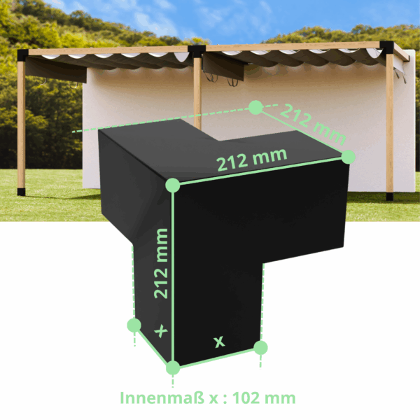 Y-Eckverbinder für Terrassenüberdachung 100x100mm - Afbeelding 2