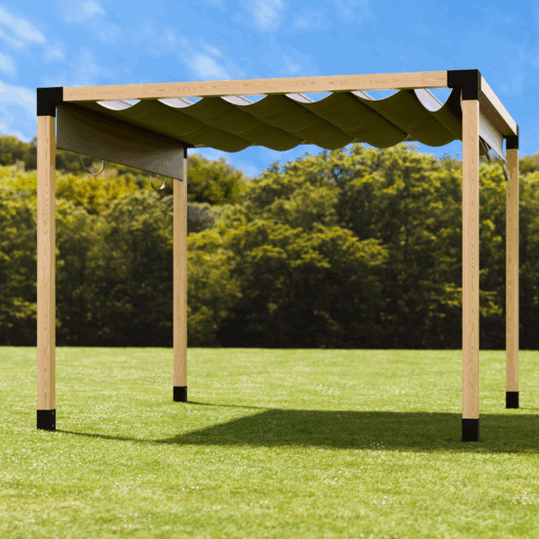 Vrijstaande pergola terrasoverkapping met schuifdak 3