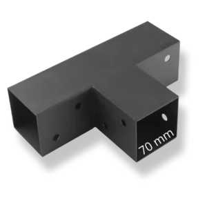 T-hoekconnector Postconnector 70mm
