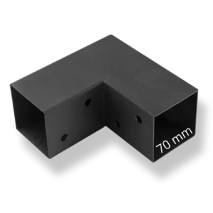L Hoekconnector Postconnector 70mm