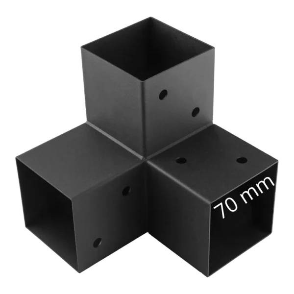 Y-hoekconnector Postconnector 70mm